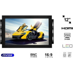 Atvērta rāmja LED 12 collu monitors ar VGA HDMI BNC ieeju ... (NVOX OP1211 VGA)