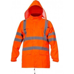 Lahti Pro High visibility rain jacket, orange, 