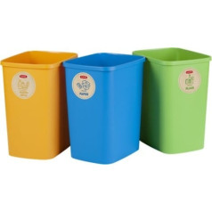 3x25L Curver Eco Friendly šķirošanas grozu komplekts