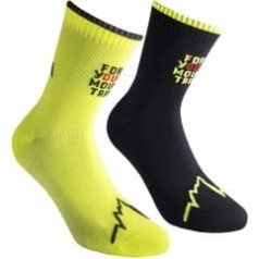 La Sportiva Zeķes FOR YOUR MOUNTAIN Socks L Black/Neon