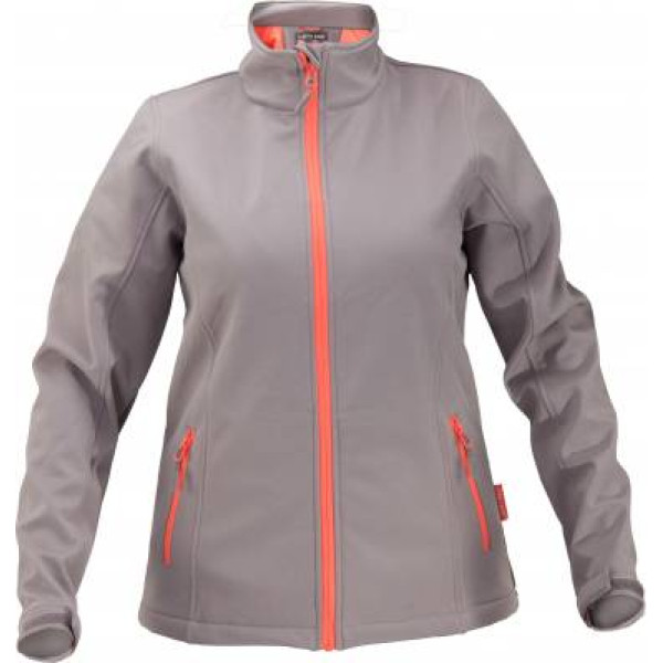 Lahti Pro Ladies' softshell jacket, grey and orange, 