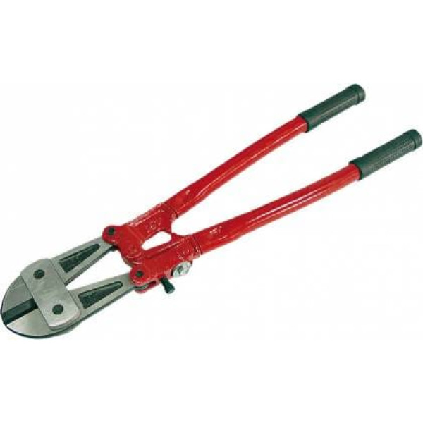 Mega Bolt cutter. drop forged jaws. tubular steel handless painted red with black rubber hand sleeves