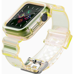 Fusion Accessories Fusion Light Set silikona siksniņa Apple Watch  42mm / 44mm / 45mm dzeltena