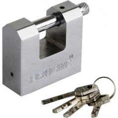 24271 Kłódka 70mm żeliwna trzpień hartowana klucz frezowany, Proline