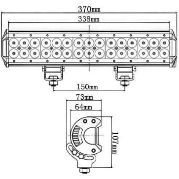 1923 Noxon Bar Cree 90W D30 LED gaismas panelis