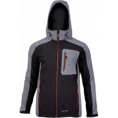 Lahti Pro Hood softshell jaka melni pelēks-pom, 