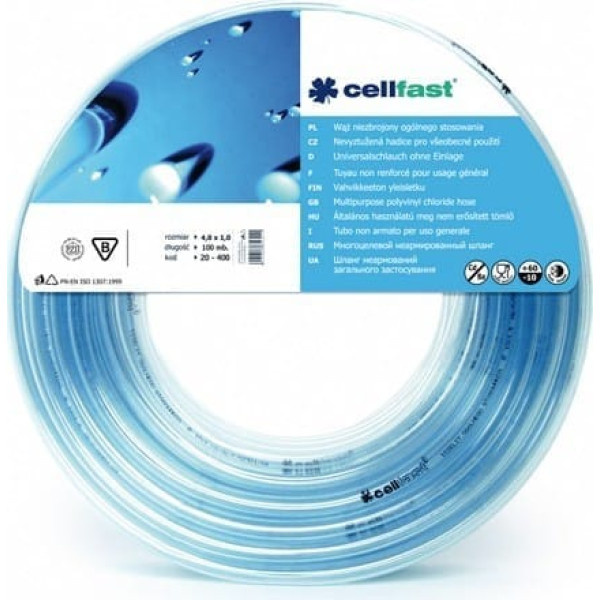 Cellfast CF20403R Wąż niezbrojony ogólnego stosowania FI=8,0 mm, rolka 50 m