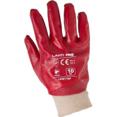 Lahti Pro Gloves pvc red l240110p, 12 pairs, 