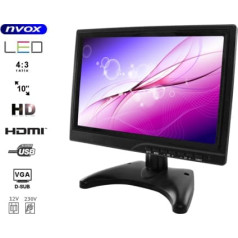 LED HD 10-дюймовый монитор HDMI VGA USB AV BNC 12V 230V ... (NVOX PC1018 HD)