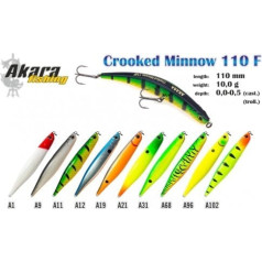 Vobleris AKARA «Crooked Minnow» 110 F