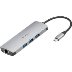 ADAPTERIS TRACER A-3, USB-C, HDMI 4K, USB 3.0, PDW 100W, ETH