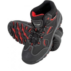 Lahti Pro Ankle shoes, nubuck, black-red, s3 sra, 