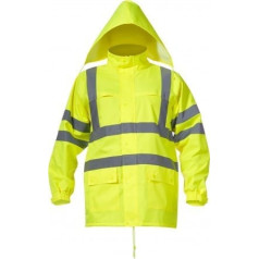 Lahti Pro High visibility rain jacket, yellow, 