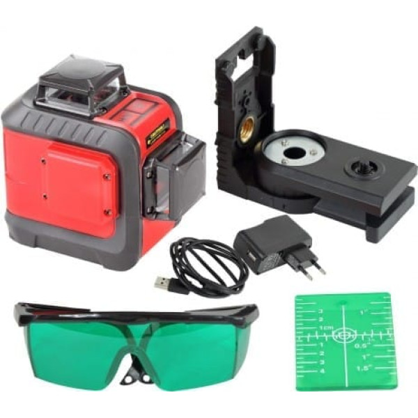 Laser level 3 beams 360 degree, green , 20m, ce,  proline