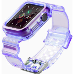 Fusion Accessories Fusion Light Set silikona siksniņa Apple Watch  42mm / 44mm / 45mm violeta