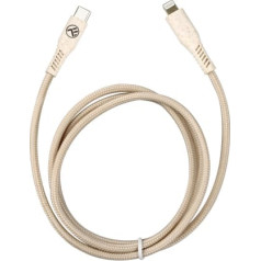 Tellur Green Data Cable Type-C To Lightning 2.4A PD20W 1m nylon cream