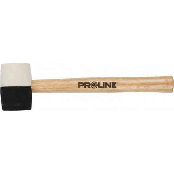 Rubber mallet black-white 370g wooden handle proline