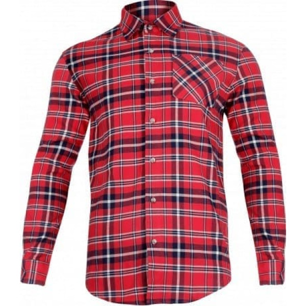 Lahti Pro Flannel shirt red-navy, 170g/m2, 