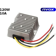 Pārveidotājs, sprieguma reduktors no 24V uz 12V ar jaudu 120W ... (NVOX MANOSTAT 10A)