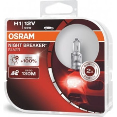 O-64150NBS-HCB Żarówk halogenowe Osram  H1 12V 55W P14,5s Night Breaker Silver +100% / 2 sztuki