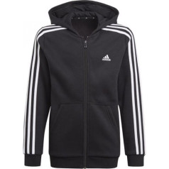 Adidas Boys Essentials 3S pilnas rāvējslēdzēja kapuci GQ8900 / Melna / 152 cm