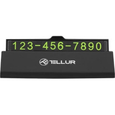 Tellur Temporary car parking phone number card black