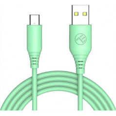 Tellur Silicone USB to Type-C cable 3A, 1m, green