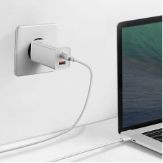 Baseus GaN2 Lite lādētājs USB-C / 65W balts