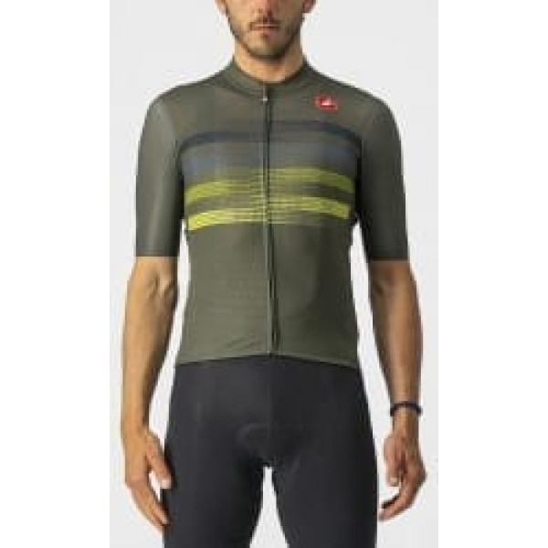 Castelli Velo krekls ENDURANCE PRO Jersey XL Military Green/Blue Sulphur