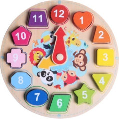 Iwood Puzzle wooden clock for learning