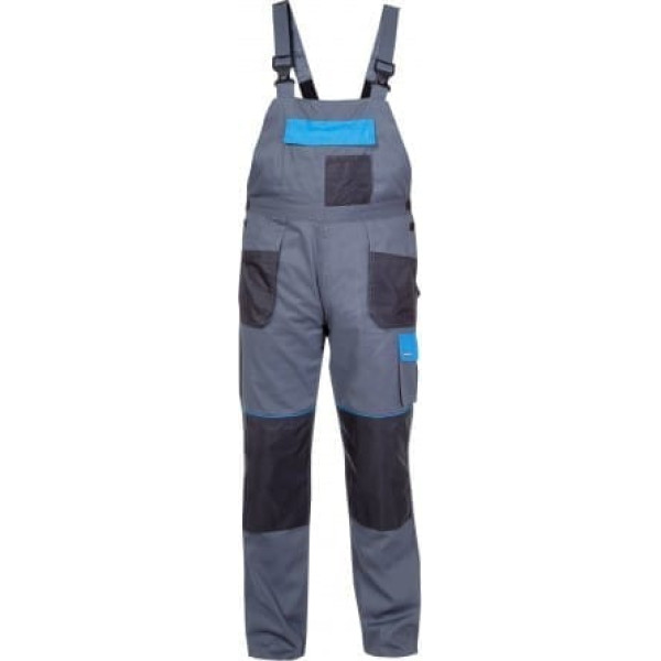 Lahti Pro Bib pants grey-blue 100% cotton,190g/m2,