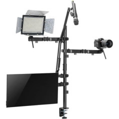 Monitora turētājs, mikrofons, kamera un prožektors All-In-One Studio NanoRS, YouTube, 17 