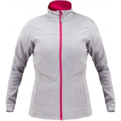 Lahti Pro Ladies' fleece jacket,grey and pink , 