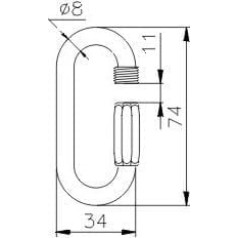 Climbing Technology Carabiner, Q-Link, 8 mm