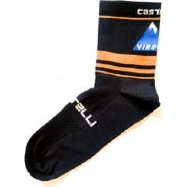 Castelli Zeķes VIRSOTNE 9cm S/M Dark Orange/Black