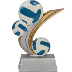 Polcups volejbola statuete / 14 cm / daudzkrāsains
