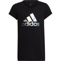 T-krekls adidas Dance Metallic Print Tee Jr girls HD4407 / Melna / 140 cm