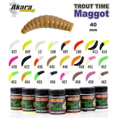 Silikona māneklis AKARA SOFTTAIL «Trout Time MAGGOT» Tu-Frutti