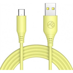 Tellur Silicone USB to Type-C cable 3A, 1m, yellow