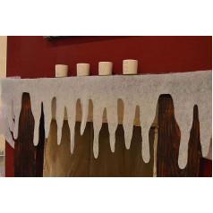 Christmas Deep Icicle Fringe – Fake Snow Effect