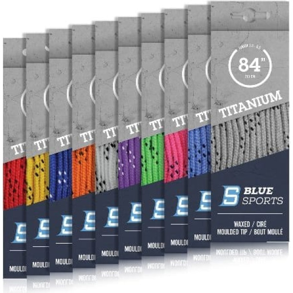 BLUE SPORTS Titanium Pro Laces waxed 96