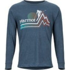 Marmot Krekls Piste Tee LS S Navy Heather