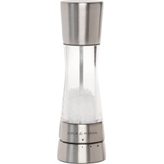 Cole & Mason H59402g Gourmet Precision Derwent Acrylic and Stainless Steel Salt Mill, Silver