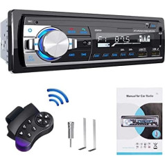 Lifelf RDS automašīnas radio ar Bluetooth brīvroku komplektu, Bluetooth 5.0, 2 USB/TF karti/AUX/FM/AM/RDS, iOS un Android atbalstu