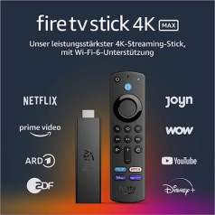 Fire TV Stick 4K Max, Zertifiziert und generalüberholt ar Wi-Fi 6 un Alexa-Sprachfernbedienung (mit TV-Steuerungstasten)