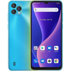 OSCAL C60 Android 11 4G viedtālrunis bez līguma, Helio A22 četrkodolu 4 GB RAM + 32 GB ROM, 6,53 collu HD+ displejs, divu SIM kartu mobilais tālrunis, 13 MP+5 MP divējāda kamera, 4780 mAh akumulators, GPS WiFi Face Entegral bloķēšanas gra