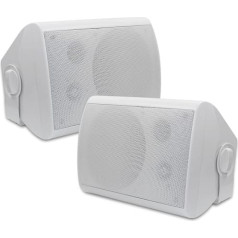 STUDIOFINIX 6.5 Inch 400 Watt Waterproof Outdoor Speaker 400 W/Pair Heavy Duty ABS Material for Patio Home Garage Poolside (White)