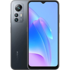 Mobilais tālrunis Blackview A85 bez līguma, 50 MP + 8 MP kamera, 8 GB + 128 GB, 6,5 collu HD+ 90 Hz, 18 W ātrā uzlāde, divu SIM karšu Android 12 viedtālrunis, 3 karšu sloti (2 SIM + 1 TF karte), pirkstu nospiedumu GPS NFC melns