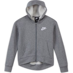 Nike NSW OS PO Hoodie Jr meitenēm DC7118 091 / pelēks / L (147-158) sporta krekls