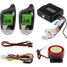 EASYGUARD EM211 divvirzienu motocikla signalizācijas sistēmas tālvadības pults startera trieciena sensors slīpuma kustības sensors DC12V LCD displejs